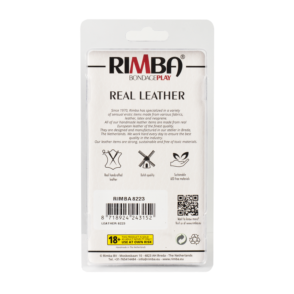 8: Rimba Bondage Play – Leder-Ballstretcher – Schwarz