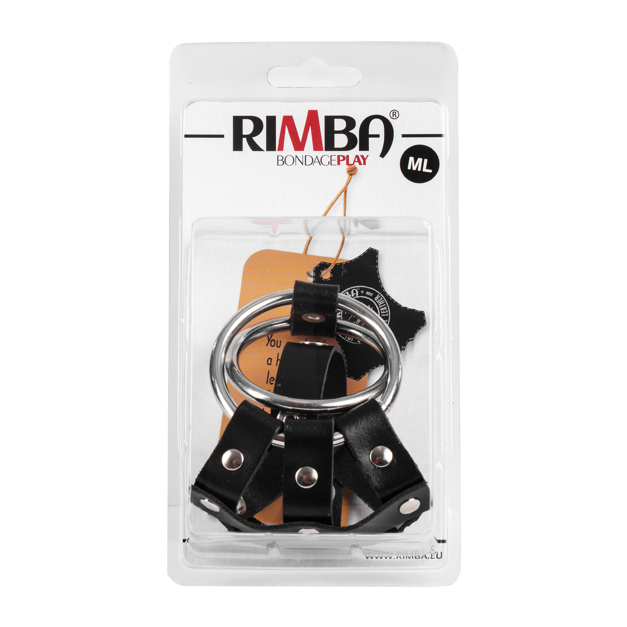 5: Rimba Bondage Play – Leder-Hodensackkäfig mit Spikes – Schwarz