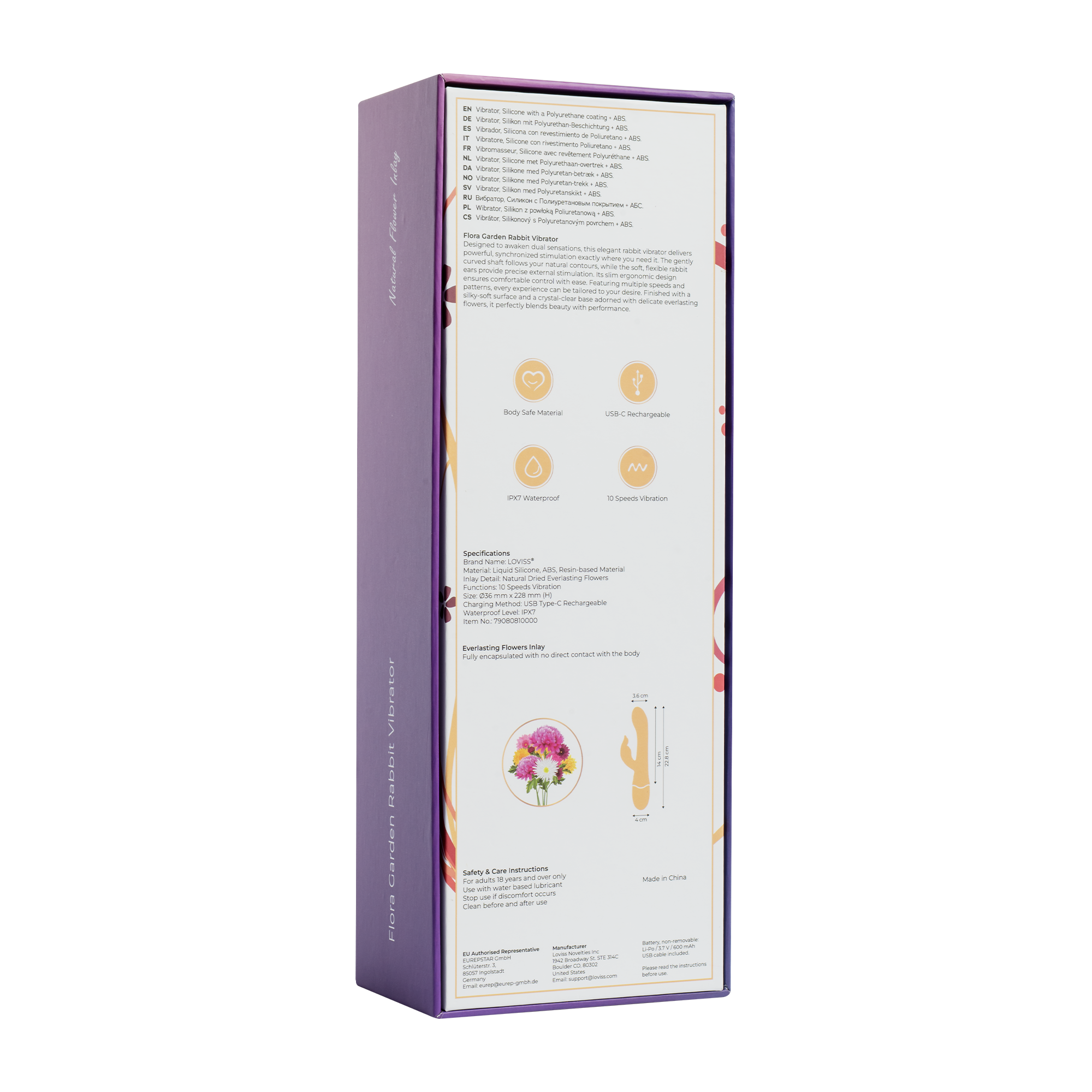 LOVISS – Flora – Garden Rabbit Vibrator – Schwarz