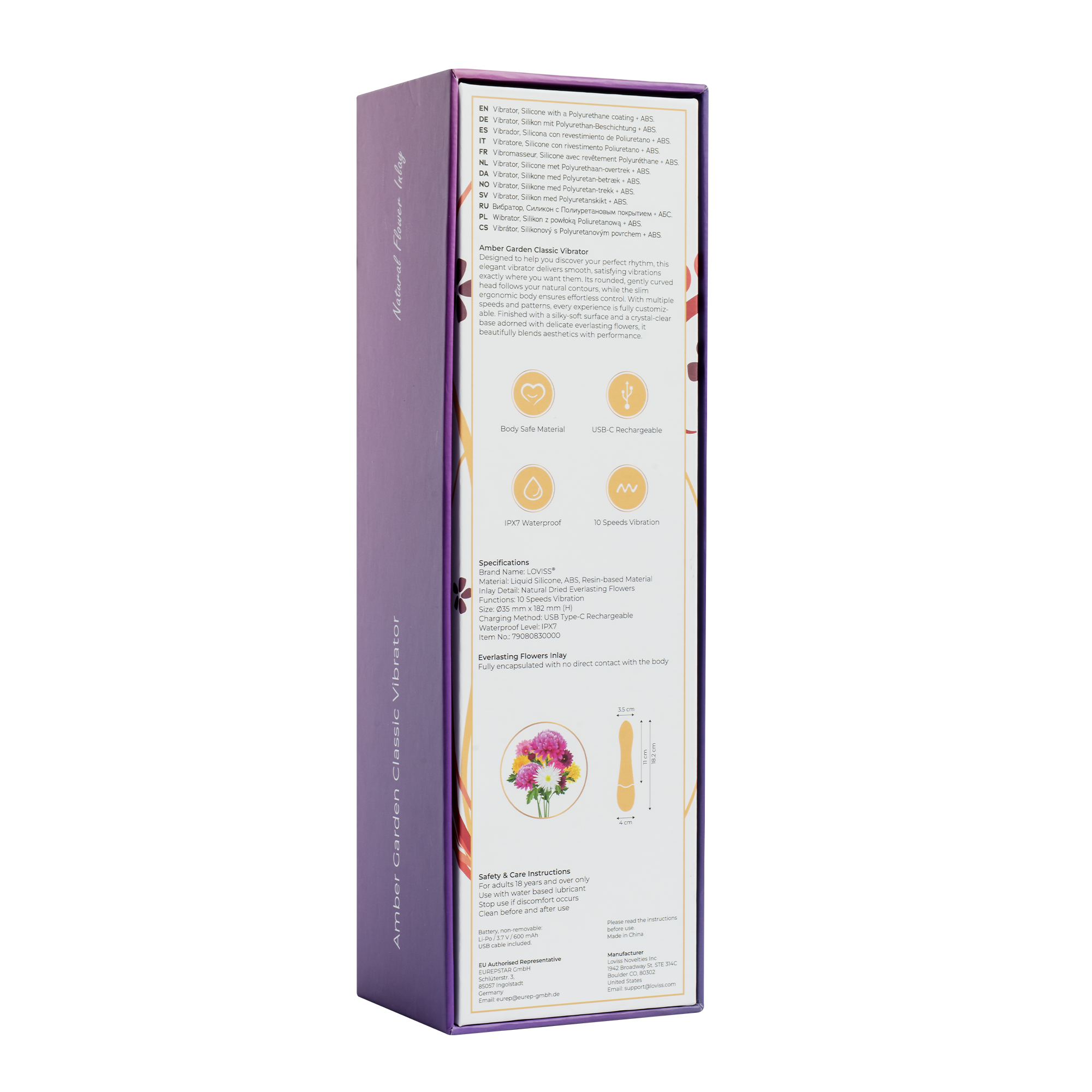 LOVISS – Amber – Garden Classic Vibrator – Schwarz