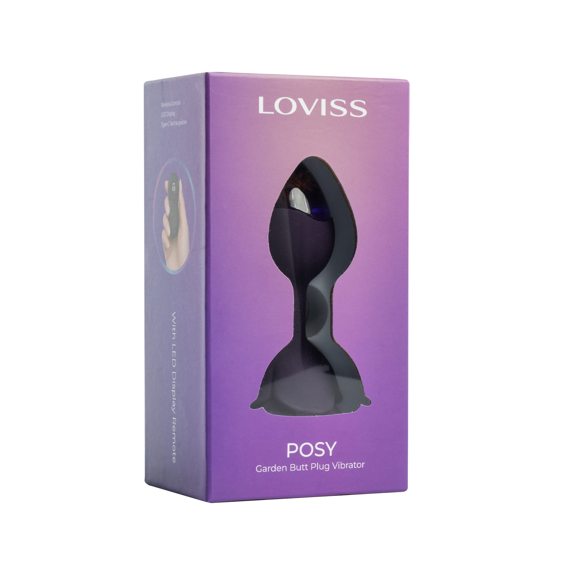 LOVISS – Posy – Garten-Analplug mit Fernbedienung – Lila