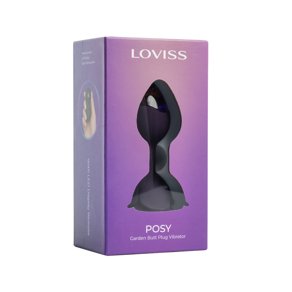 LOVISS – Posy – Garten-Analplug mit Fernbedienung – Lila