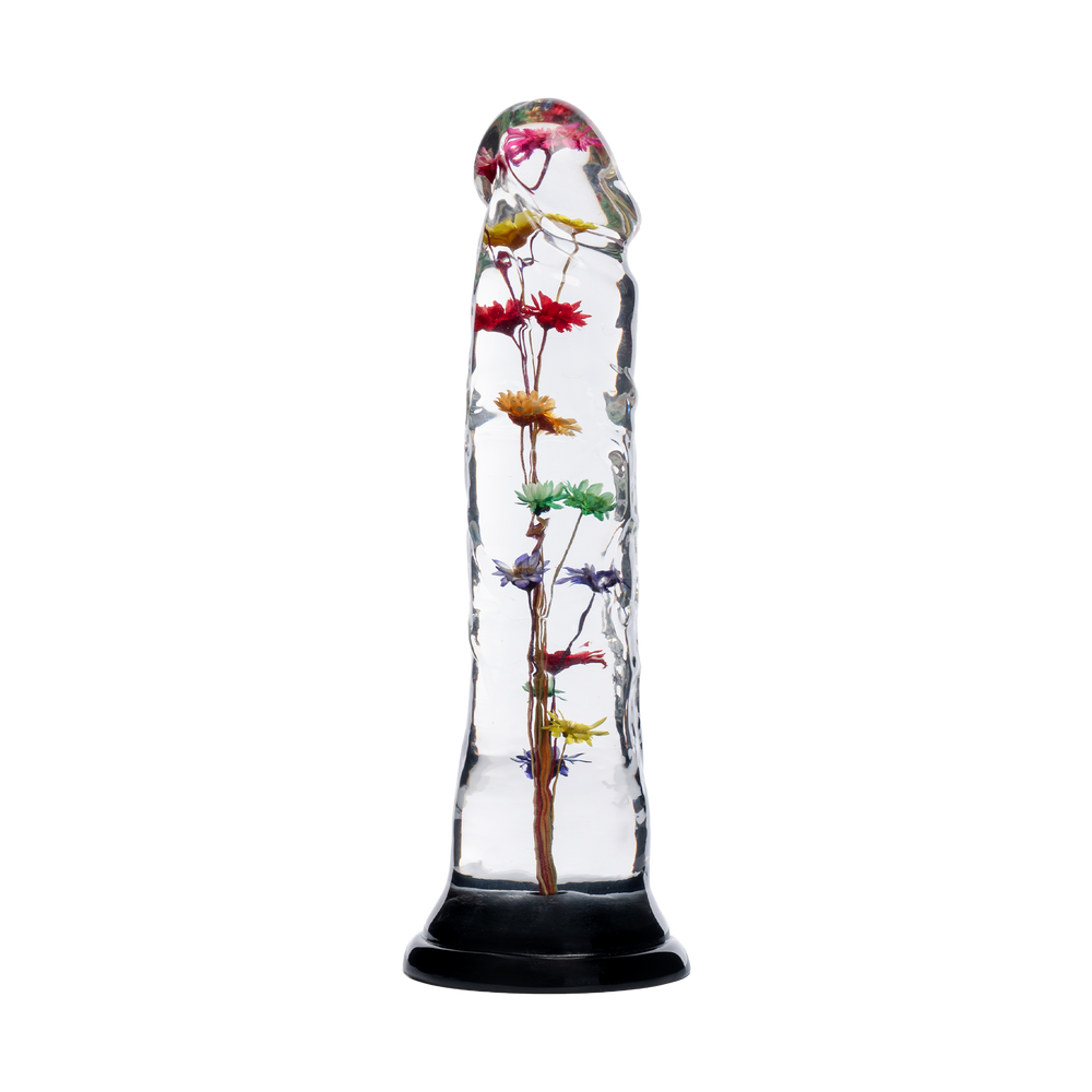 LOVISS – Helichrysum – Dildo mit Gartenblumen-Textur – Transparent