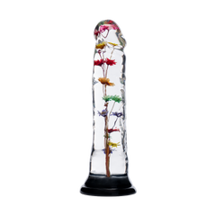 LOVISS – Helichrysum – Dildo mit Gartenblumen-Textur – Transparent