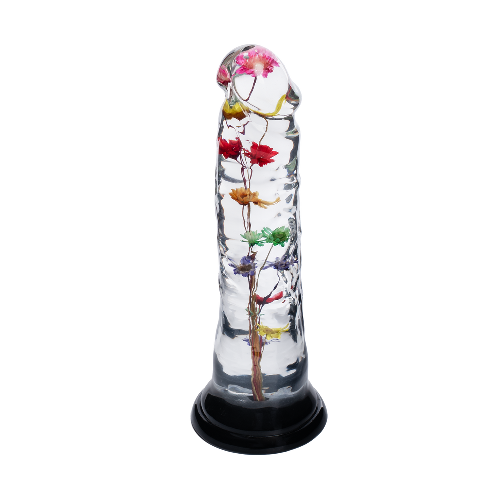 LOVISS – Helichrysum – Dildo mit Gartenblumen-Textur – Transparent
