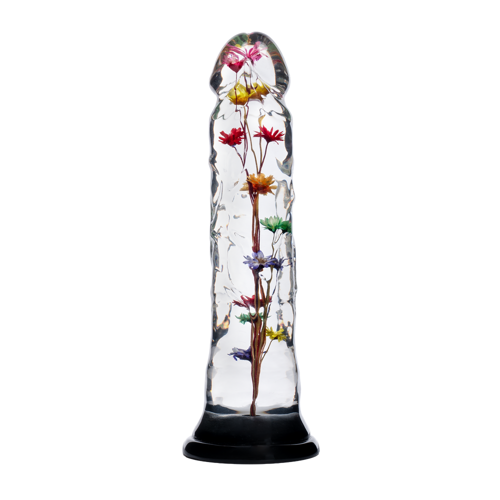 LOVISS – Helichrysum – Dildo mit Gartenblumen-Textur – Transparent