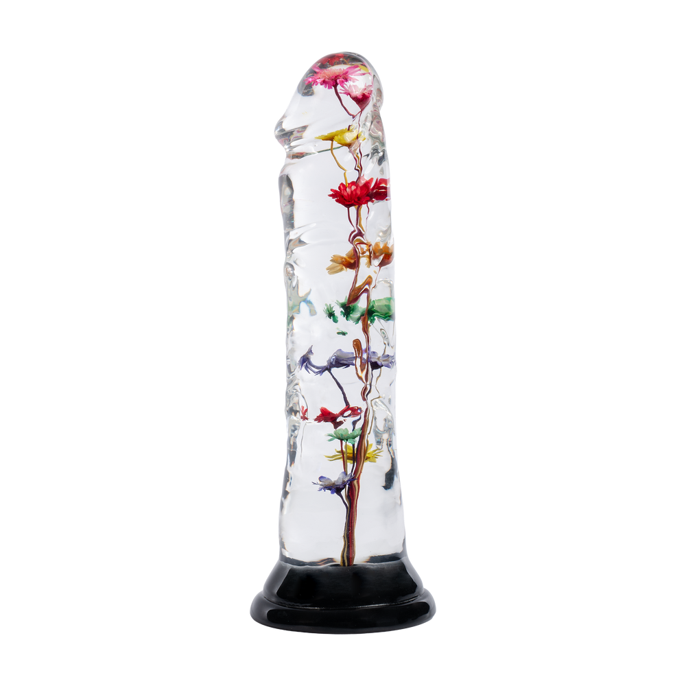 LOVISS – Helichrysum – Dildo mit Gartenblumen-Textur – Transparent