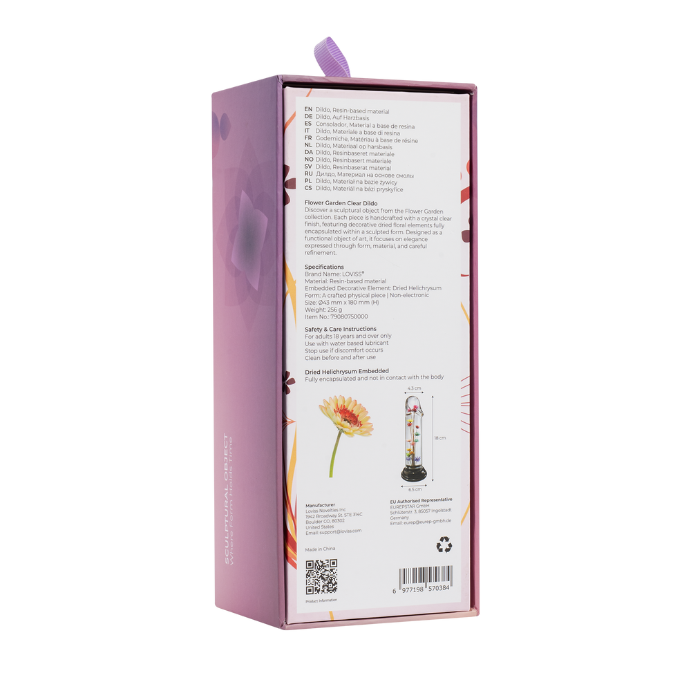 LOVISS – Helichrysum – Garden Flower Dildo Smooth – Transparent
