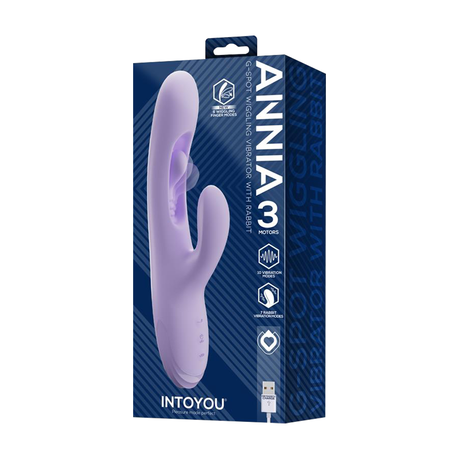 3: INTOYOU – Annia 3 – G-Punkt-Vibrator mit Rabbit-Aufsatz – Lila