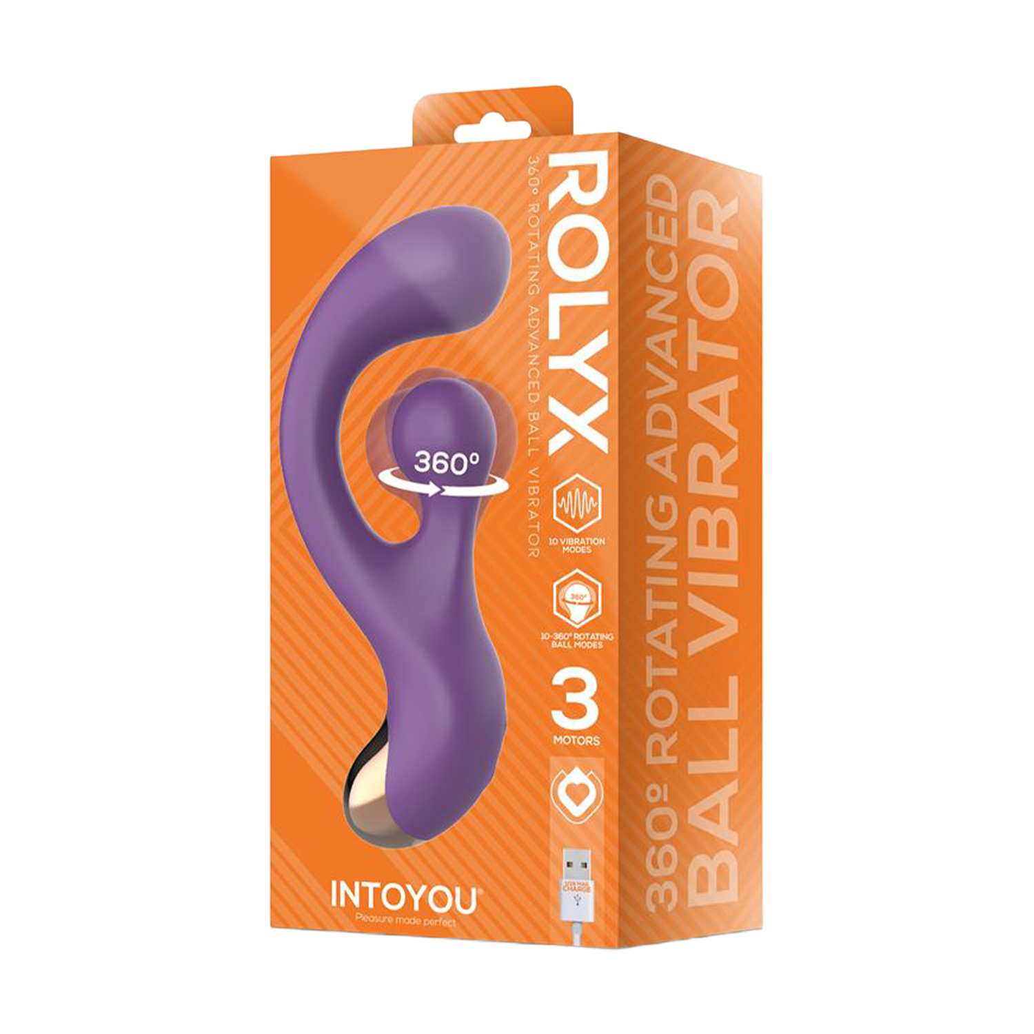 3: IY – Rolyx – Hochwertiger, um 360° drehbarer Vibrator – Lila