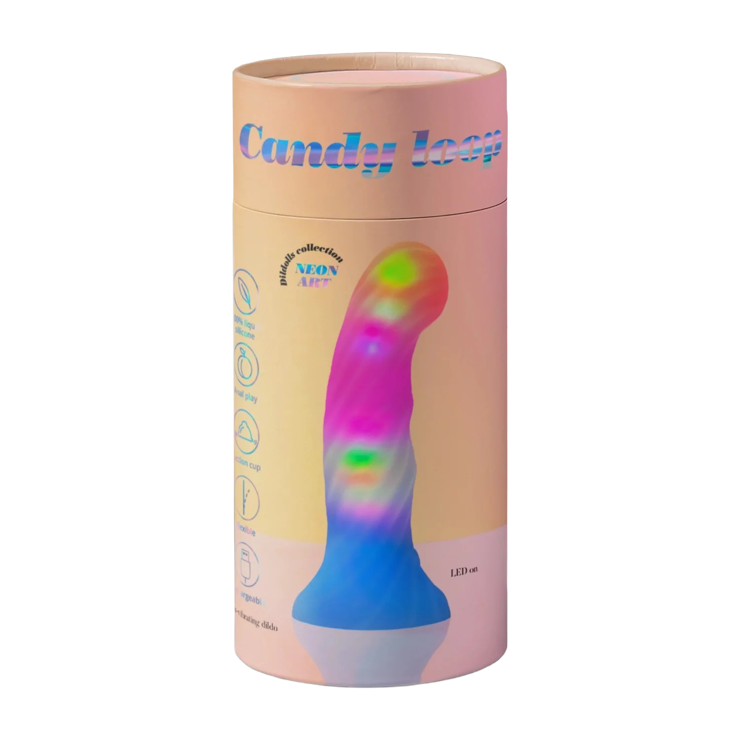 Love to Love – Candy Loop – Dildo mit LED – Blau/Rosa