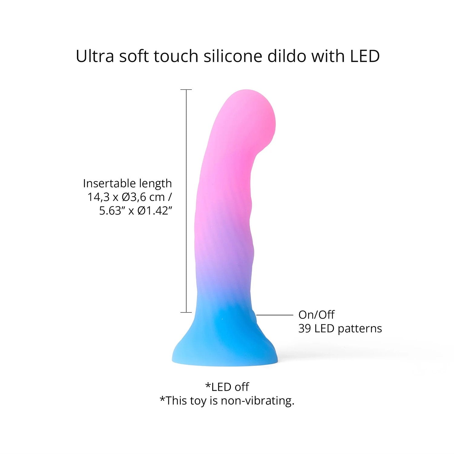 Love to Love – Candy Loop – Dildo mit LED – Blau/Rosa
