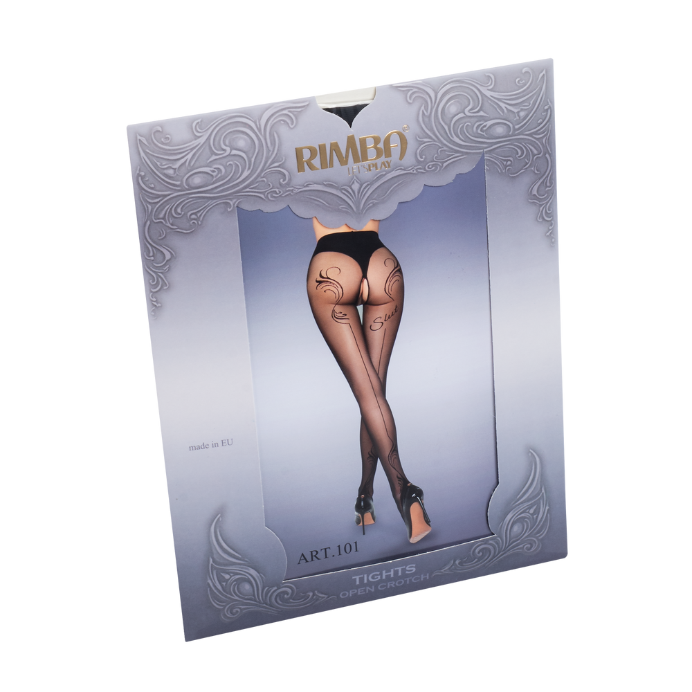 3: Amorable by Rimba - Slut- Strumpfhose mit offenem Schritt – 20 Denier – Schwarz