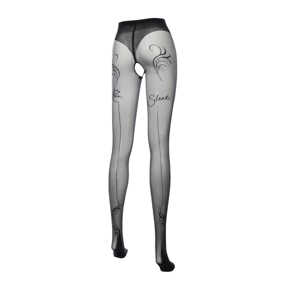 5: Amorable by Rimba - Slut- Strumpfhose mit offenem Schritt – 20 Denier – Schwarz