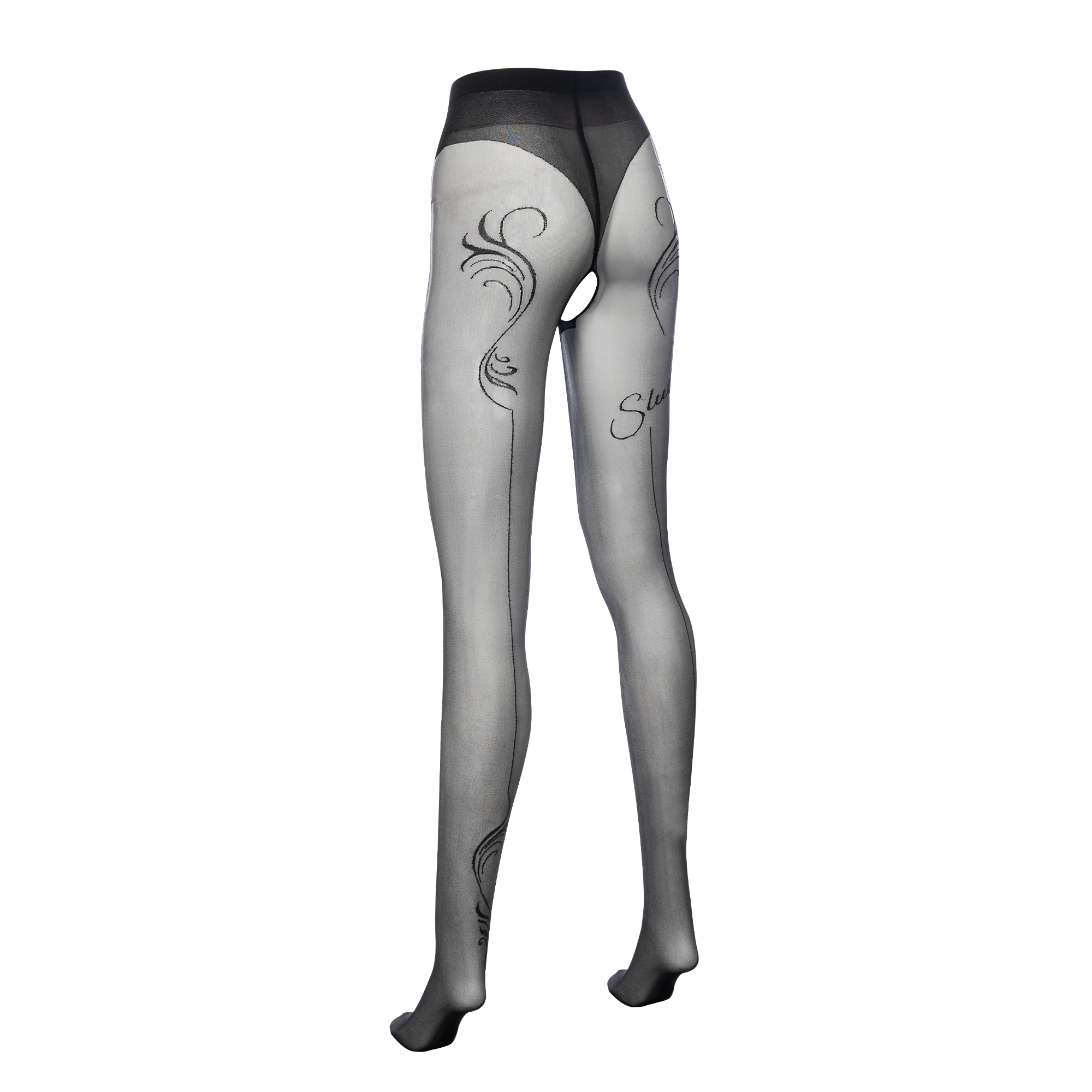6: Amorable by Rimba - Slut- Strumpfhose mit offenem Schritt – 20 Denier – Schwarz
