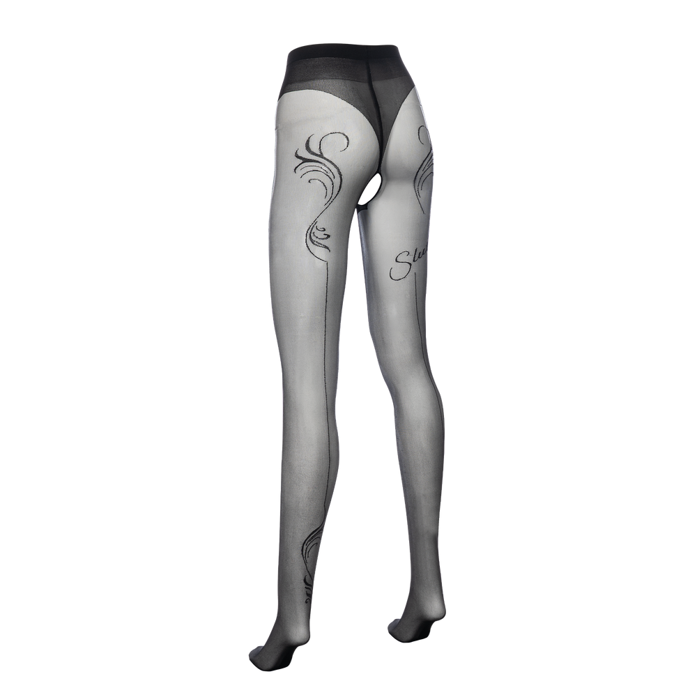 6: Amorable by Rimba - Slut- Strumpfhose mit offenem Schritt – 20 Denier – Schwarz