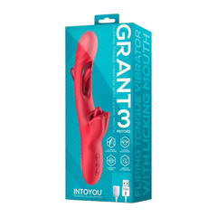 IY – Grant – Vibrator mit beweglicher Zunge und 360°-Leckfunktion – Rot