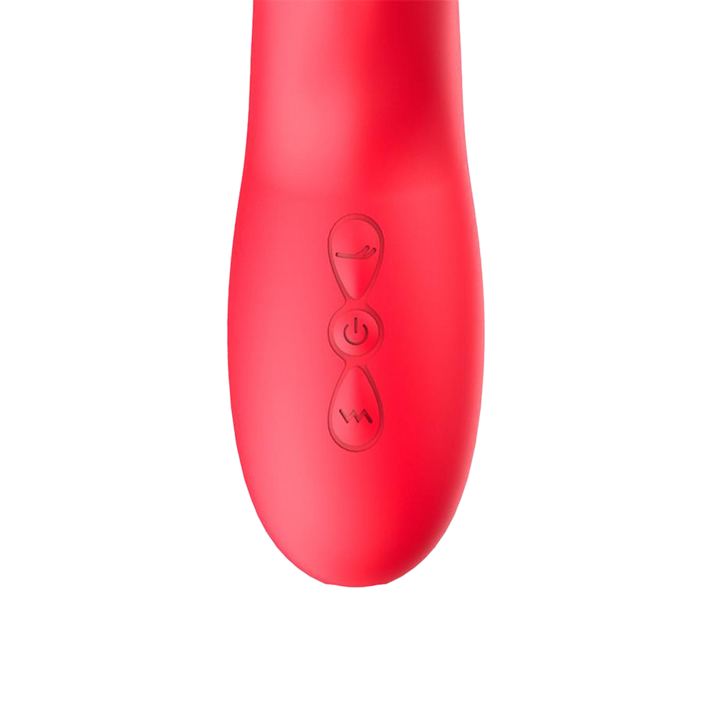IY – Grant – Vibrator mit beweglicher Zunge und 360°-Leckfunktion – Rot
