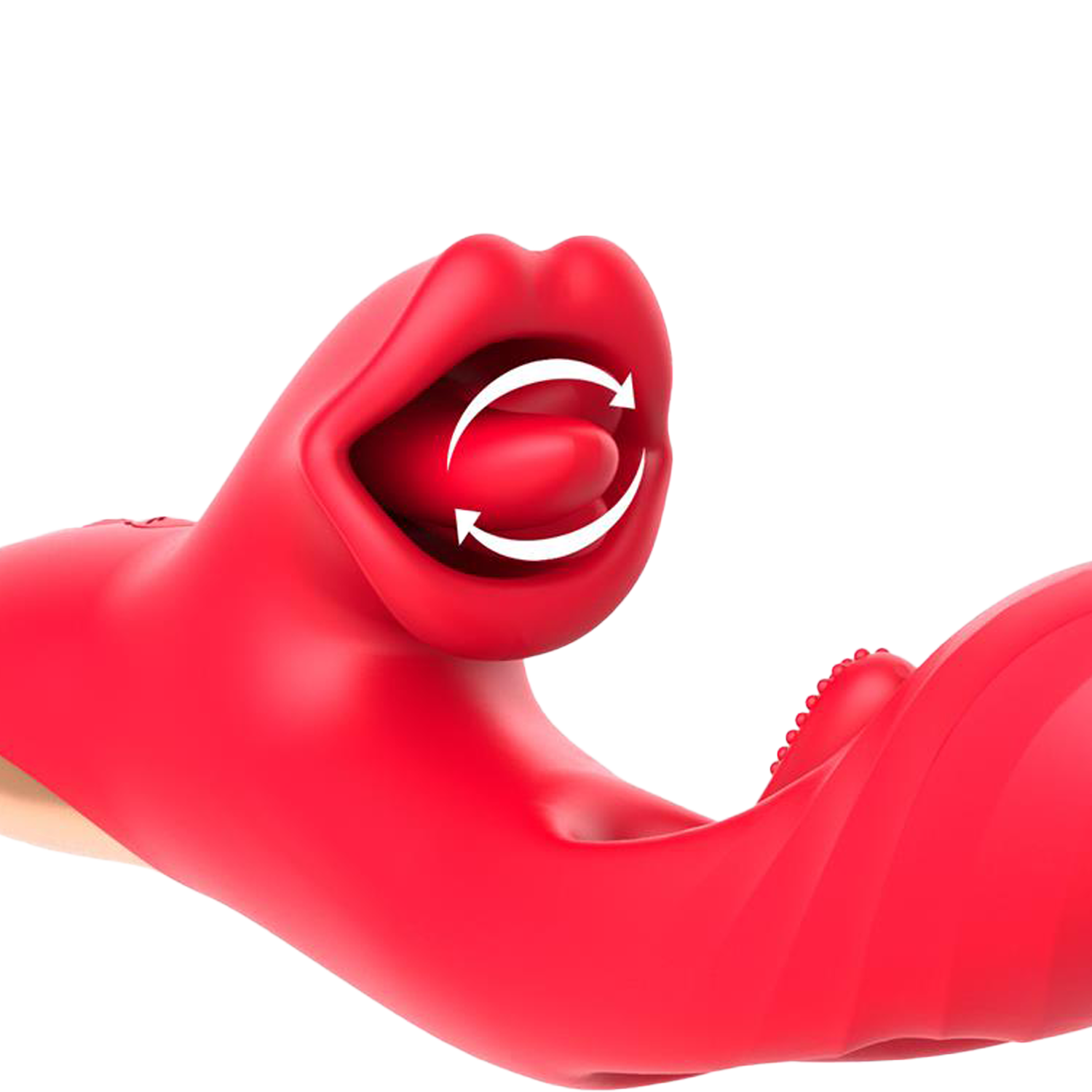 IY – Grant – Vibrator mit beweglicher Zunge und 360°-Leckfunktion – Rot