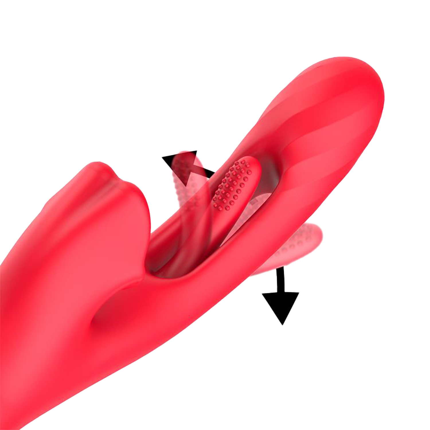 IY – Grant – Vibrator mit beweglicher Zunge und 360°-Leckfunktion – Rot