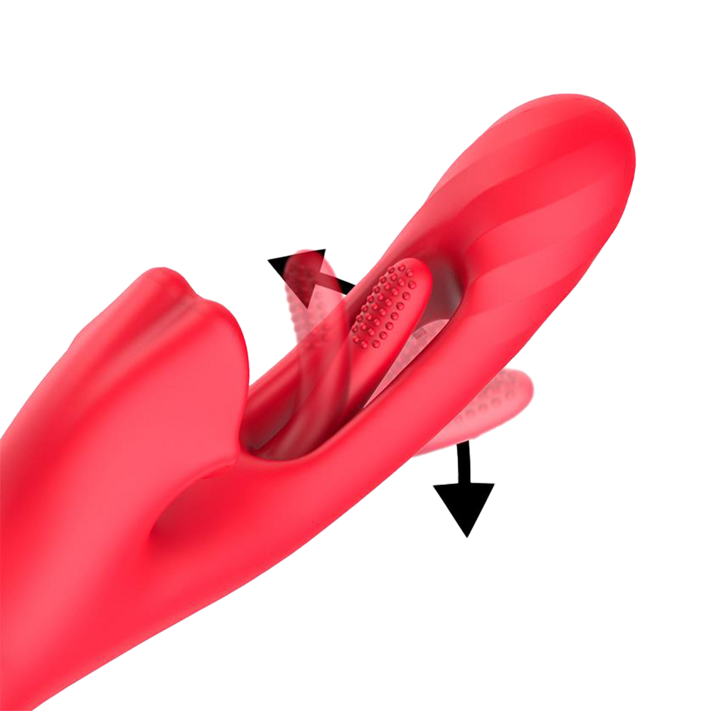 IY – Grant – Vibrator mit beweglicher Zunge und 360°-Leckfunktion – Rot