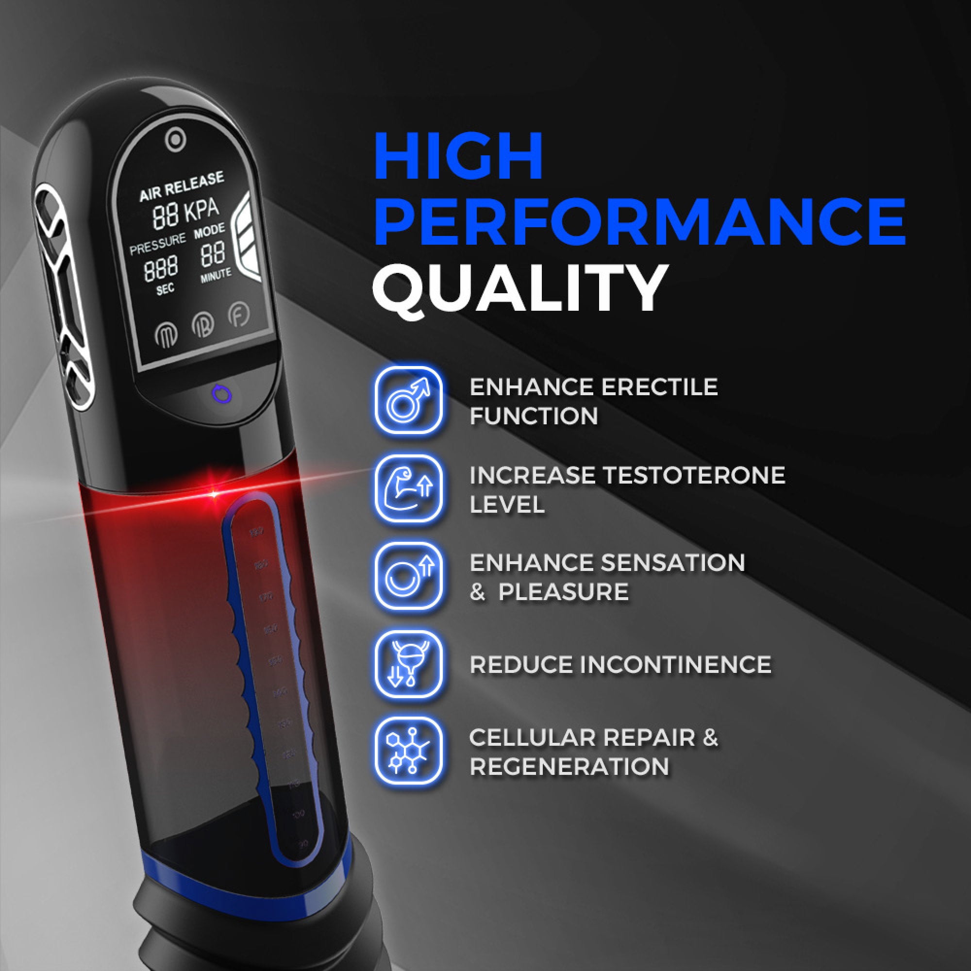 Peak Performa – ISP 90 – Infrarot-Rotlicht-Pumpe zur Leistungssteigerung – Schwarz/Blau