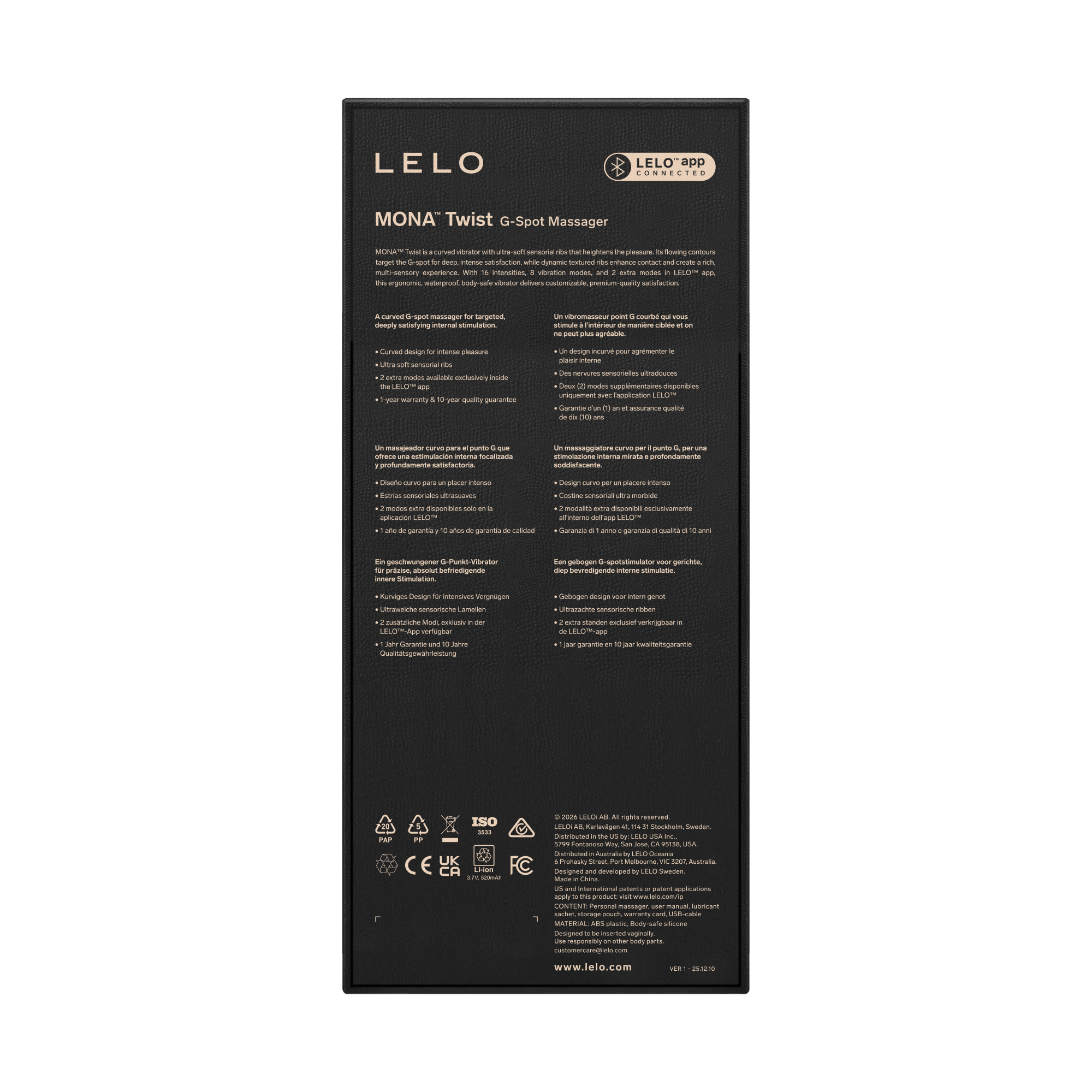 LELO – Mona Twist – G-Punkt-Vibrator – Aqua