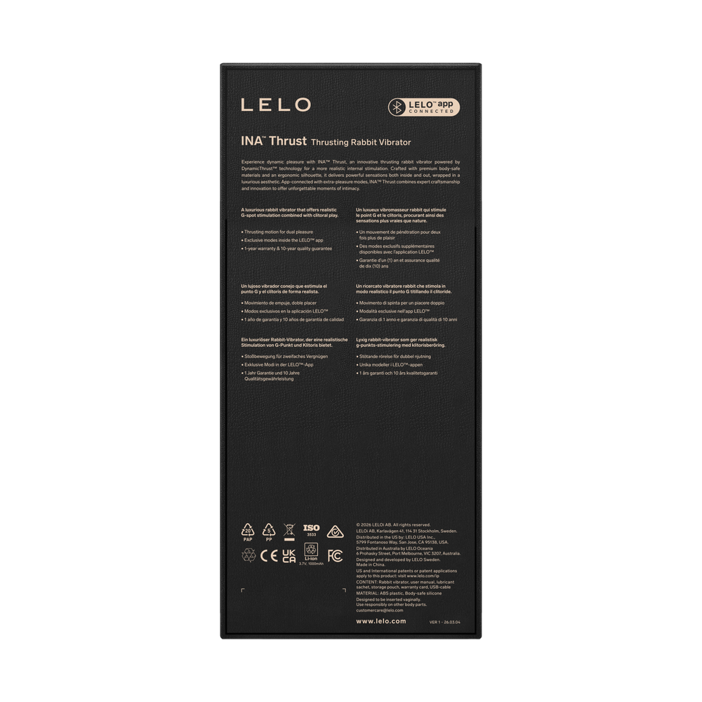 LELO – Ina Thrust – Rabbit-Vibrator mit Stoßfunktion – Lila