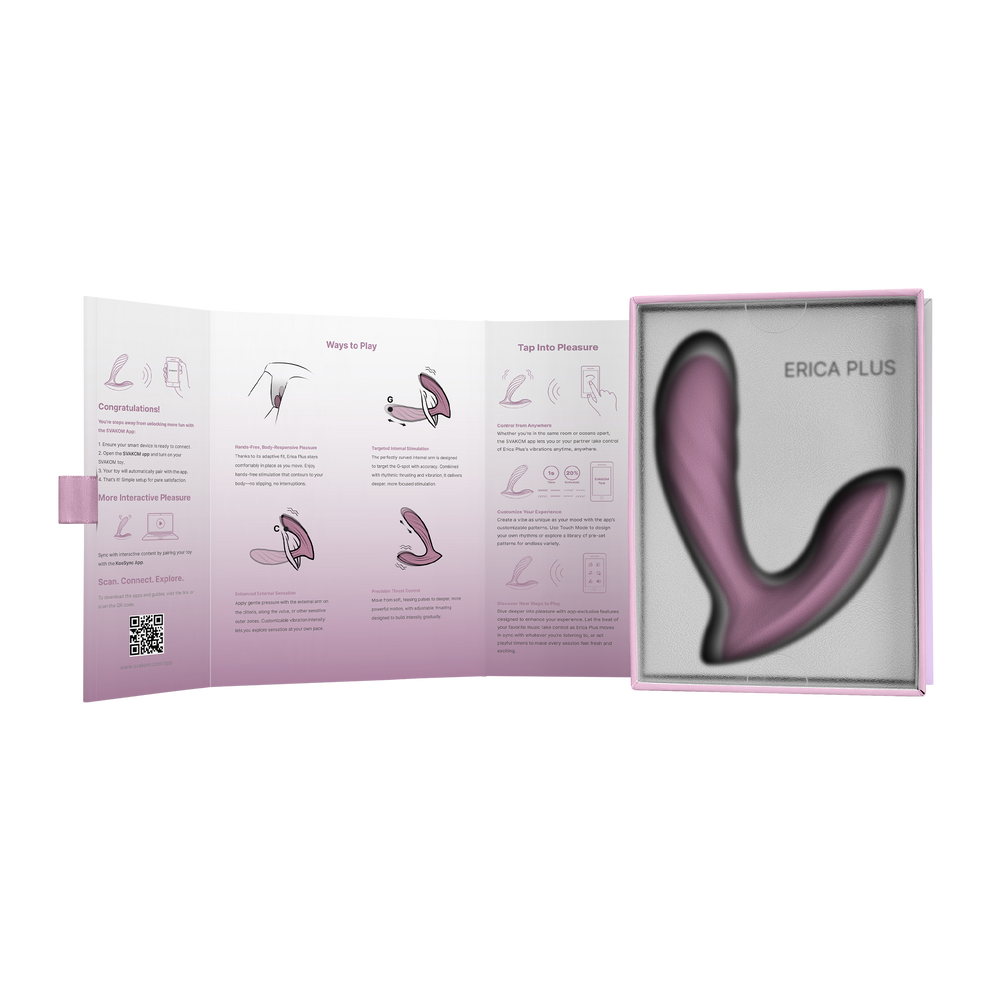SVAKOM – Erica Plus – Tragbarer Stoßvibrator (mit App-Steuerung) – Rosa