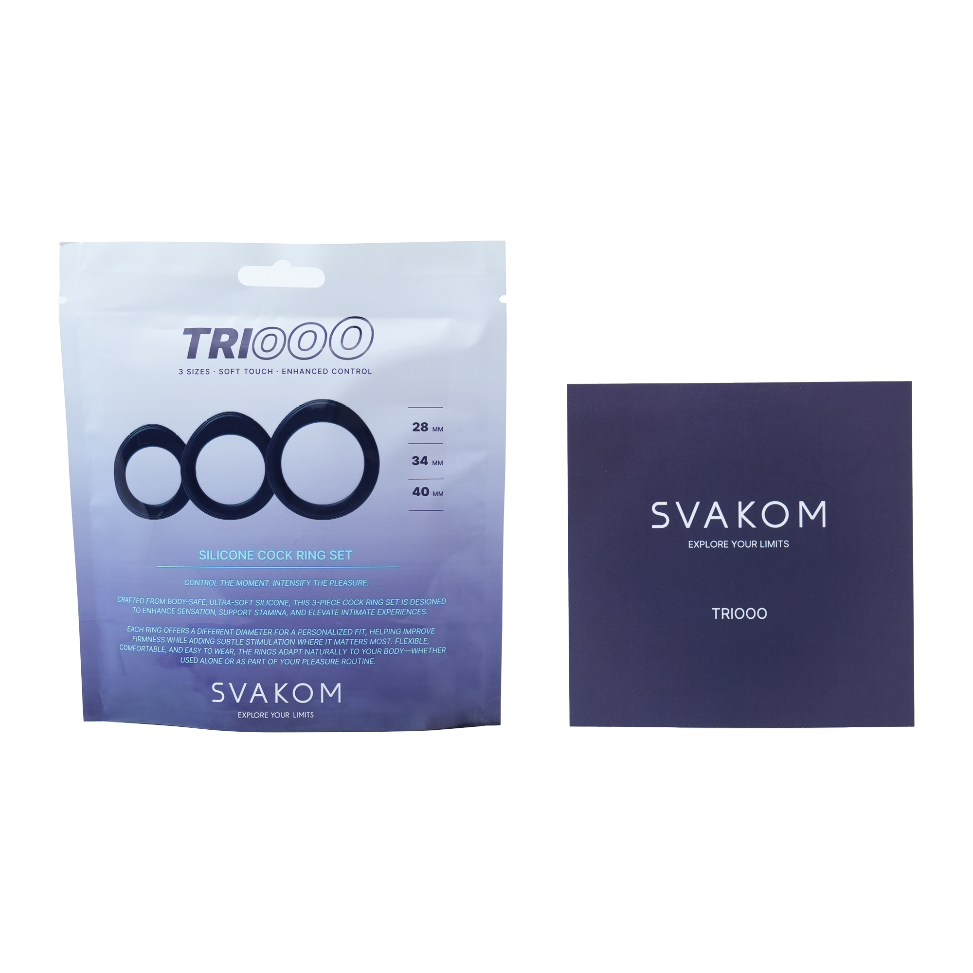 SVAKOM – Triooo – Penisring-Set – Blau