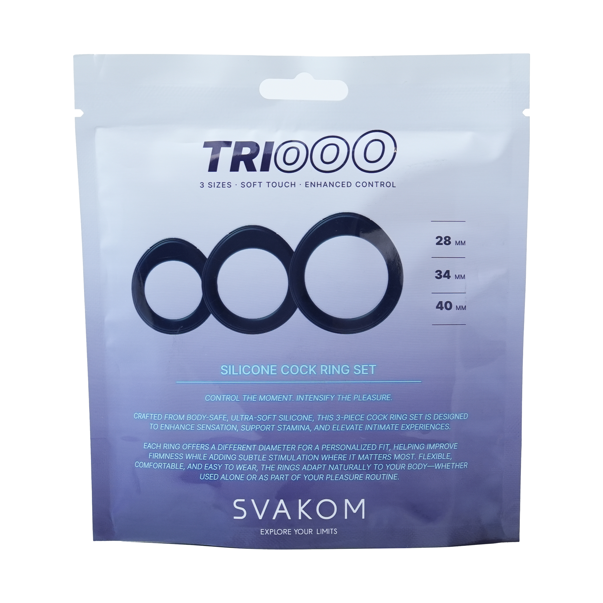 SVAKOM – Triooo – Penisring-Set – Blau