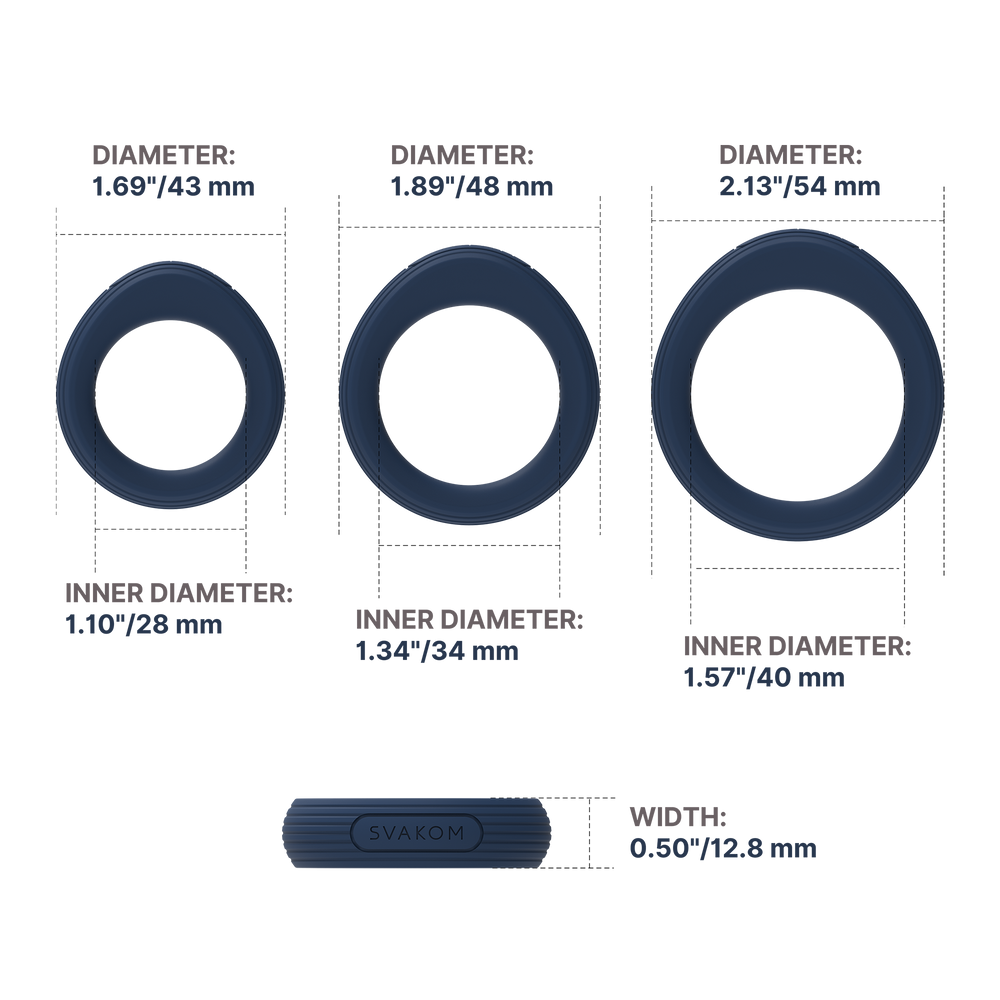 SVAKOM – Triooo – Penisring-Set – Blau