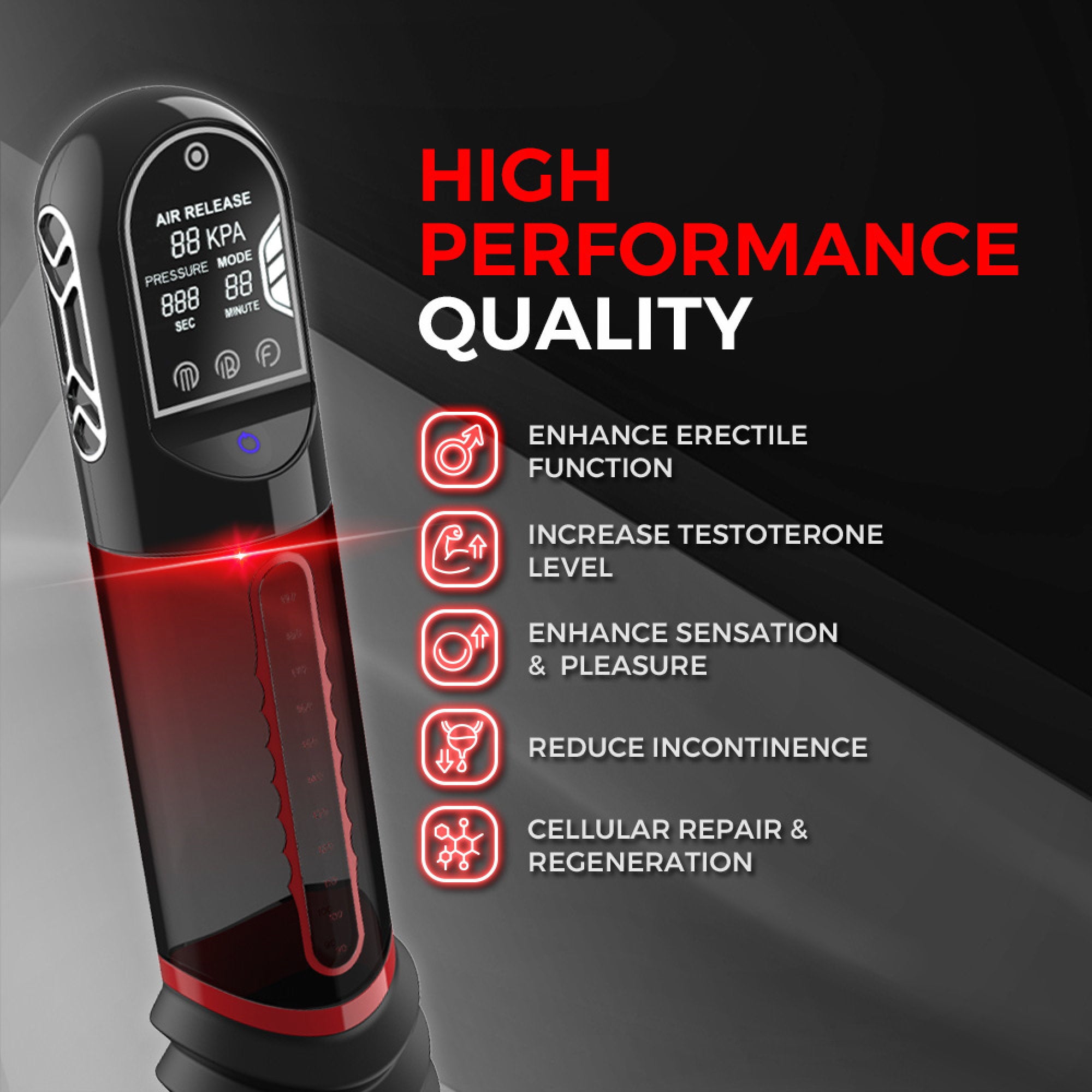 Peak Performa – ISP 90 – Infrarot-Rotlicht-Pumpe zur Leistungssteigerung – Schwarz/Rot
