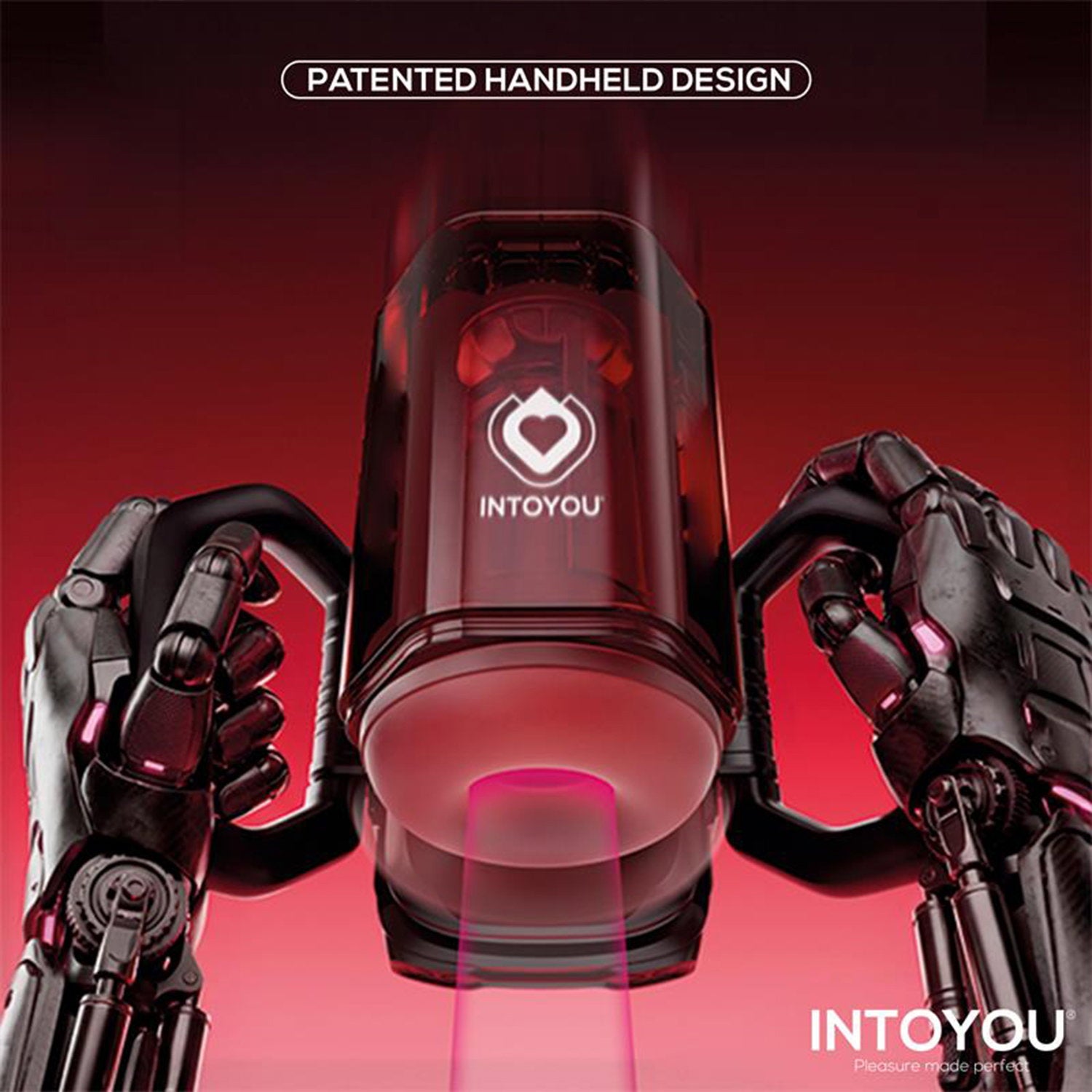 IY – Vexor – 3-in-1-Masturbator für Männer: Saugen, Stoßen & Vibration – Schwarz/Rot