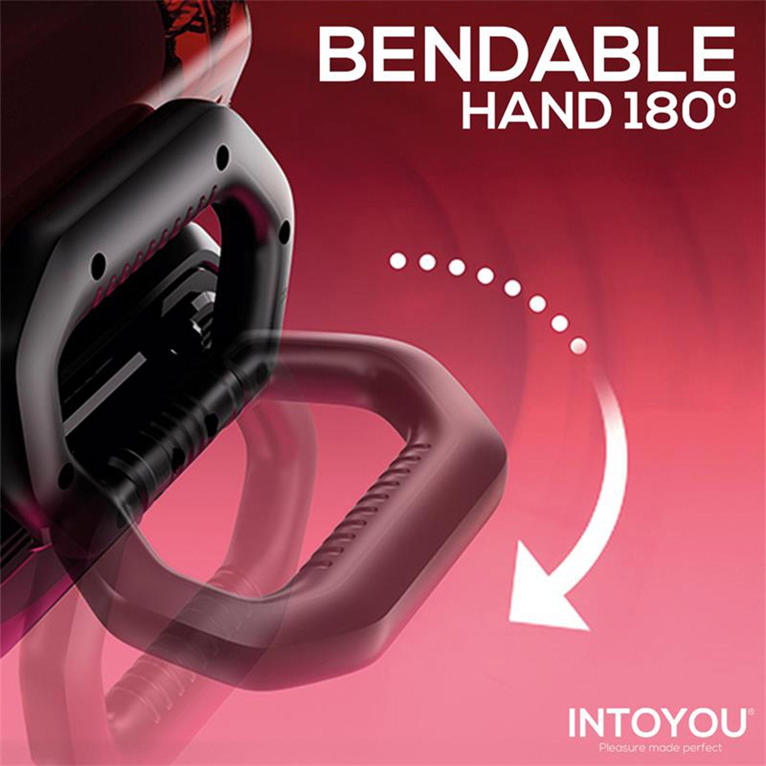 IY – Vexor – 3-in-1-Masturbator für Männer: Saugen, Stoßen & Vibration – Schwarz/Rot