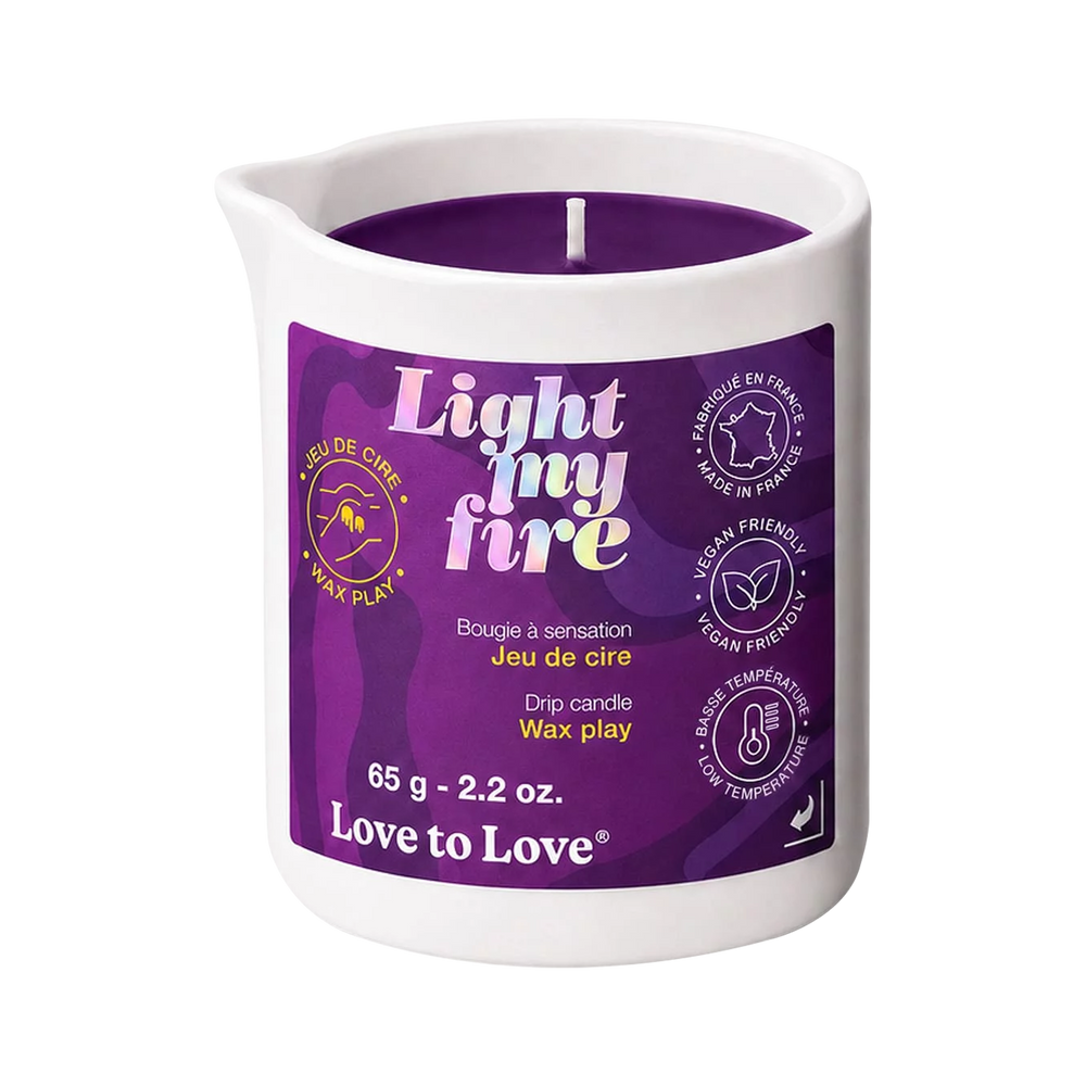 Love to Love – Light My Fire – Tropfkerze – Wachsspiele – Lila – 65 g