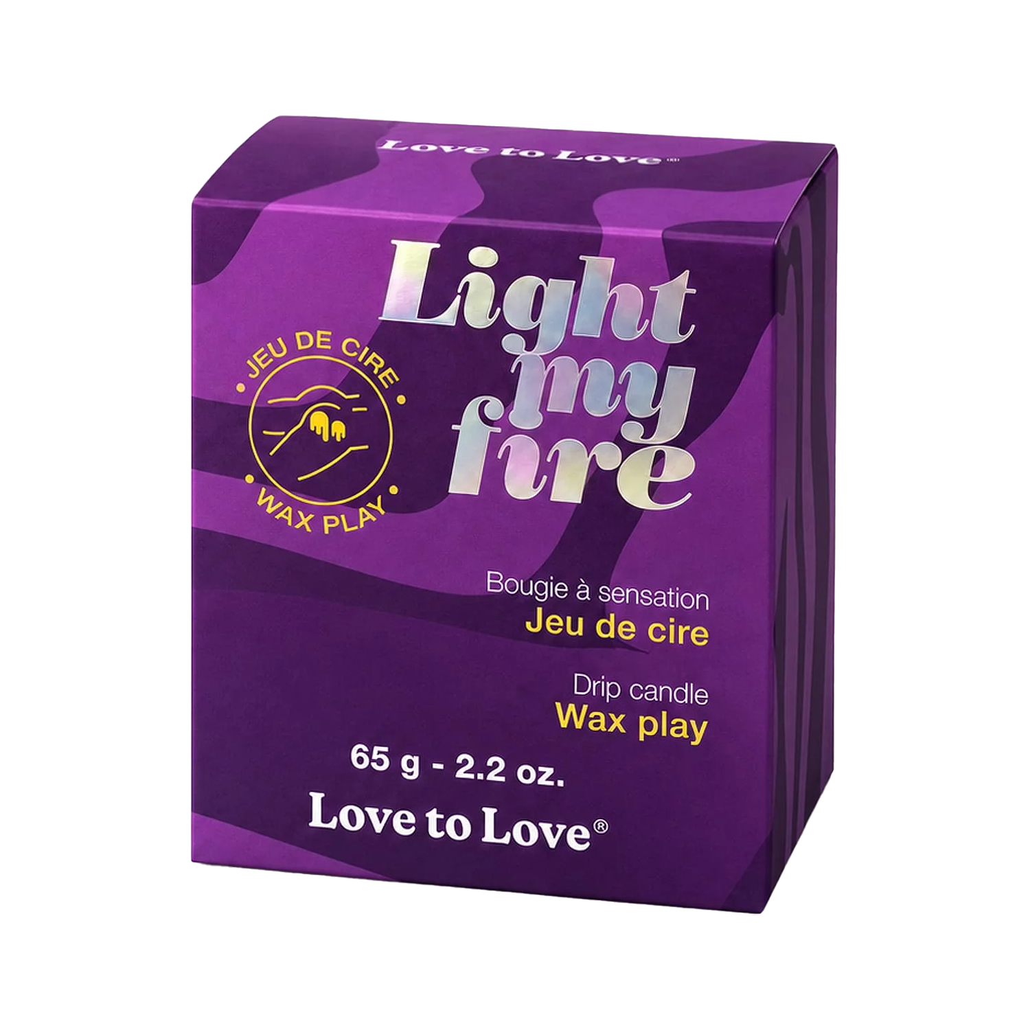 Love to Love – Light My Fire – Tropfkerze – Wachsspiele – Lila – 65 g