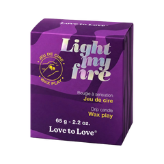 Love to Love – Light My Fire – Tropfkerze – Wachsspiele – Lila – 65 g