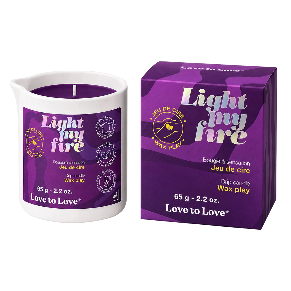 Love to Love – Light My Fire – Tropfkerze – Wachsspiele – Lila – 65 g