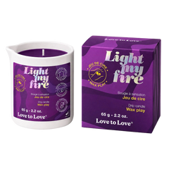 Love to Love – Light My Fire – Tropfkerze – Wachsspiele – Lila – 65 g