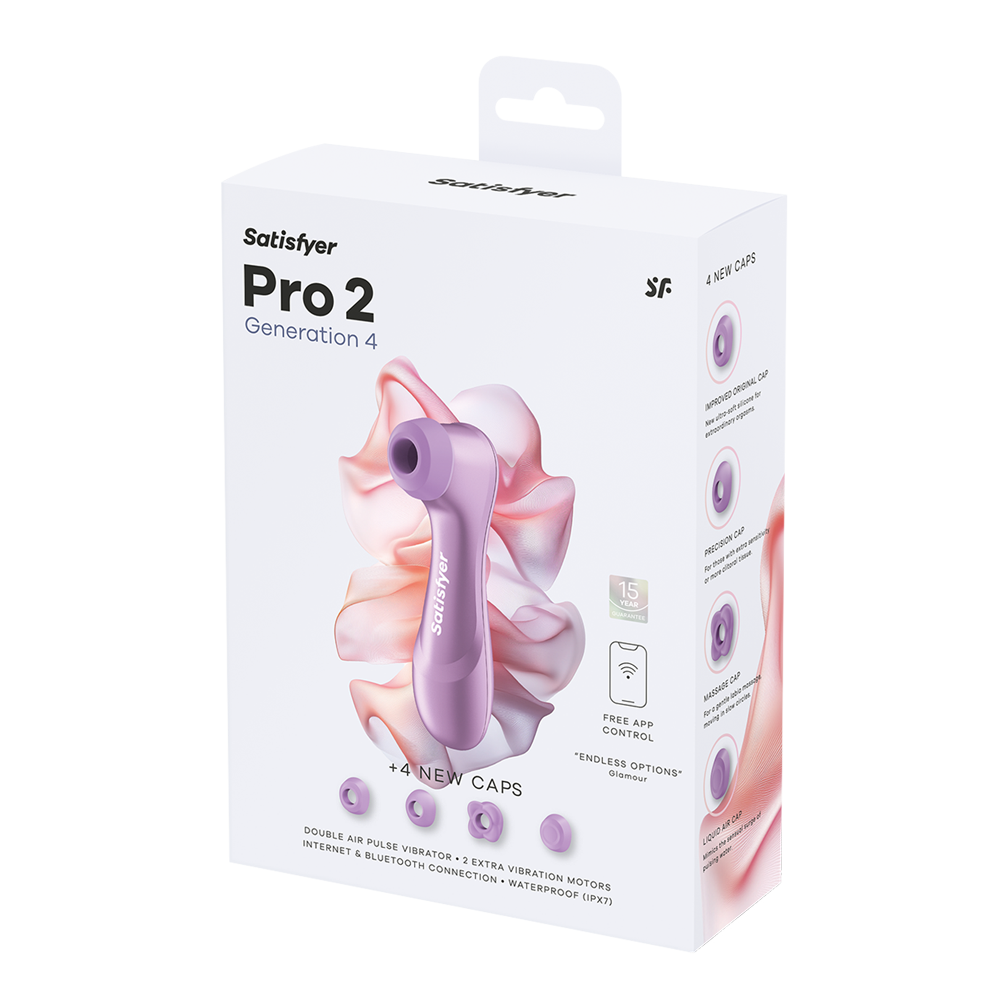Satisfyer - Pro 2 Generation 4 - Double Air Pulse Vibrator (with App Control) - Amethyst Violet