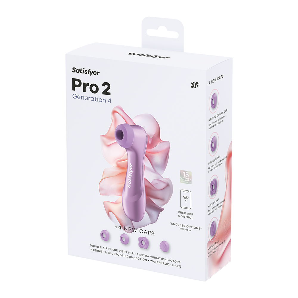 Satisfyer - Pro 2 Generation 4 - Double Air Pulse Vibrator (with App Control) - Amethyst Violet