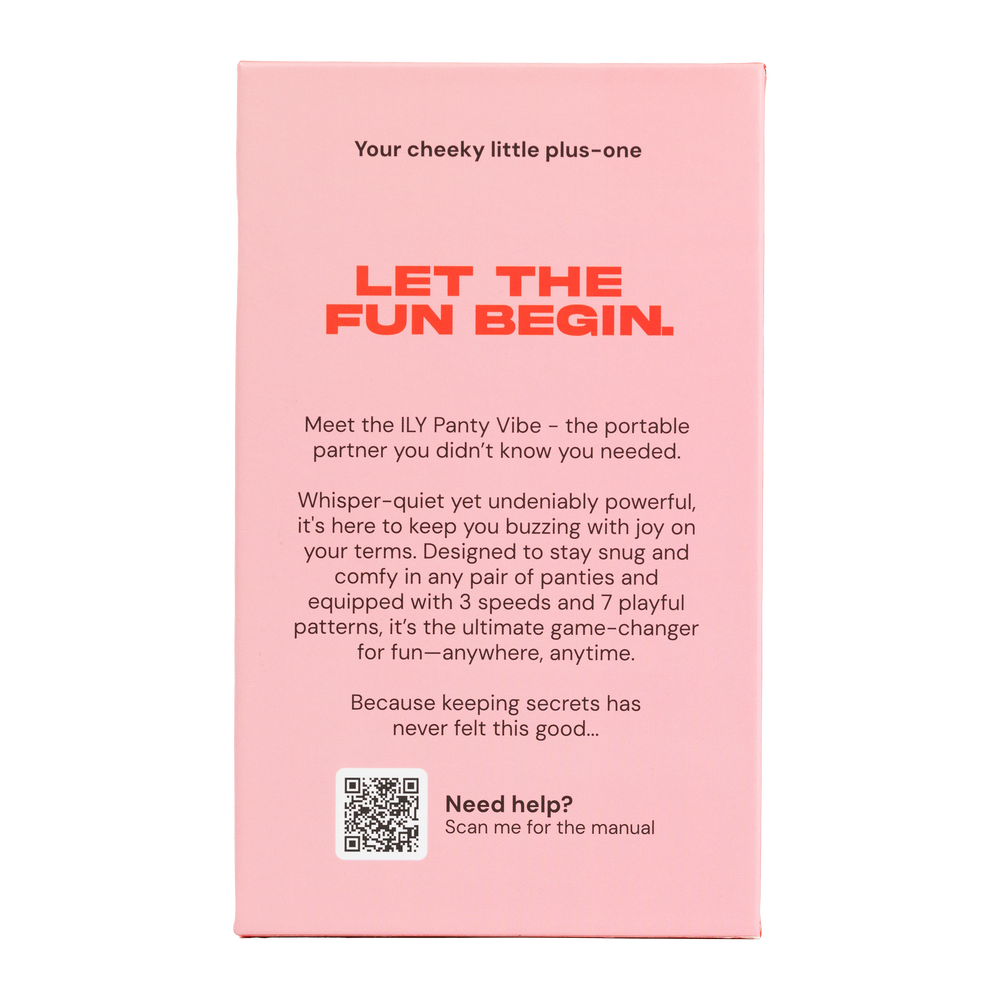 ILY – The Panty Vibe – Auflegevibrator mit Fernbedienung – Rosa