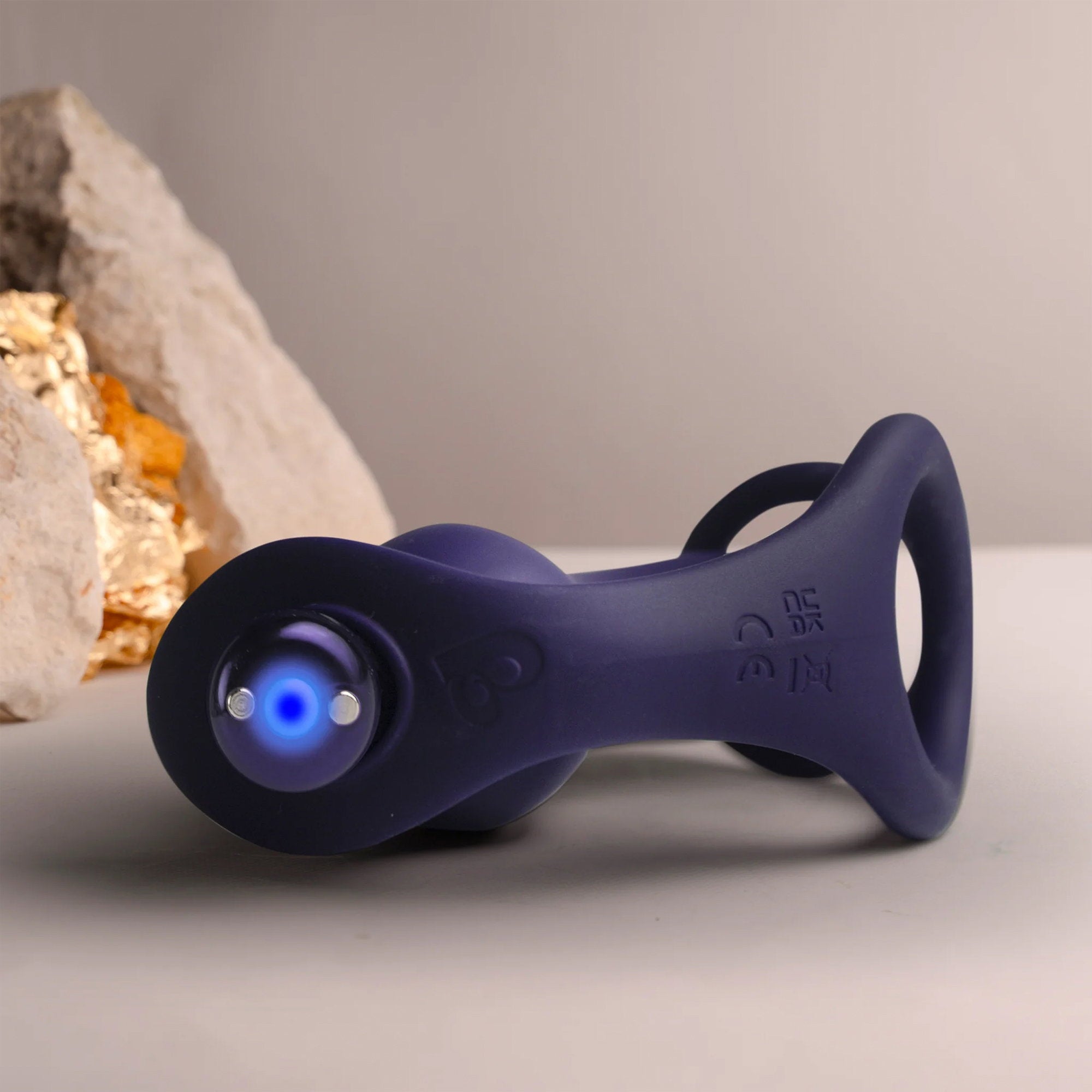 Rocks-Off Nova Zenturian – Prostata-Plug mit Penis- und Hodenringen – Blau