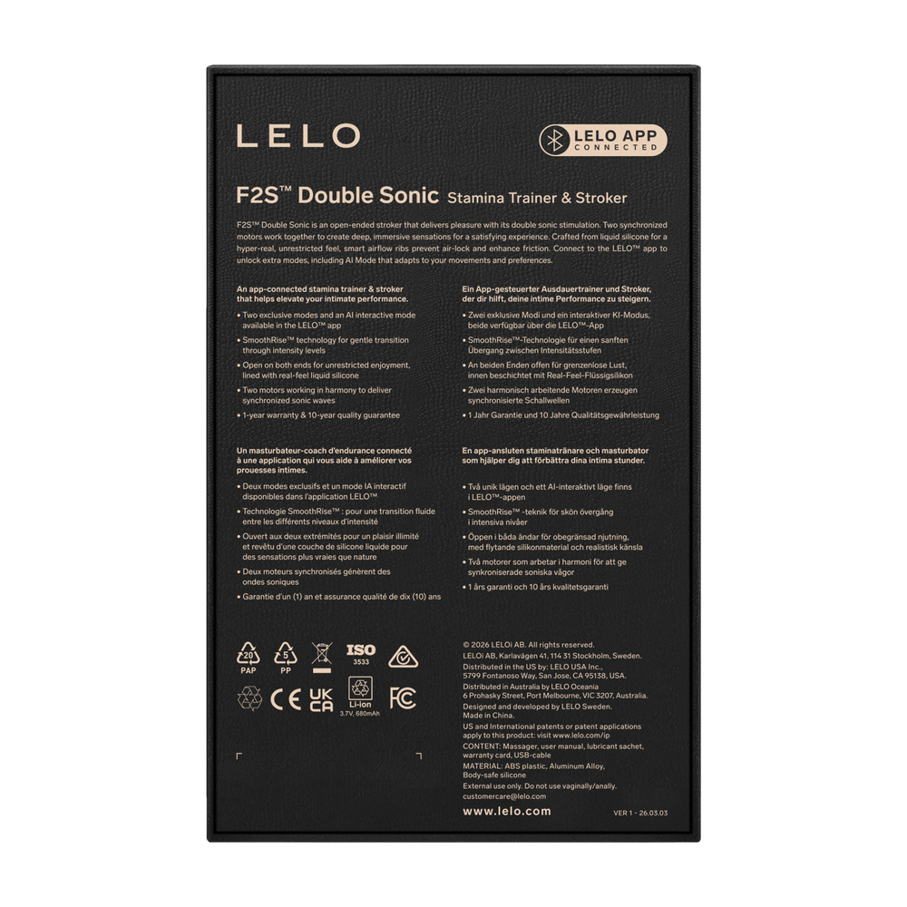 LELO – F2S™ Double Sonic Massager & Stroker – Rot