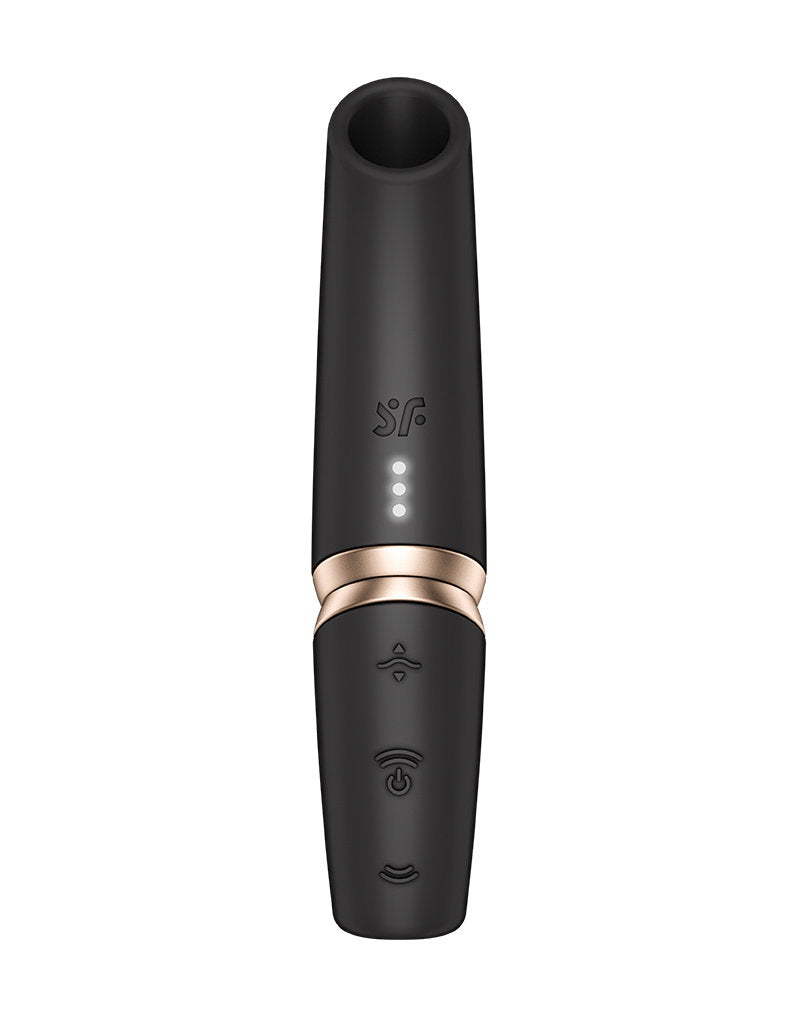 1: Satisfyer - Perfect Kiss - 3D Air Pulse Lippenstift Vibrator - Schwarz