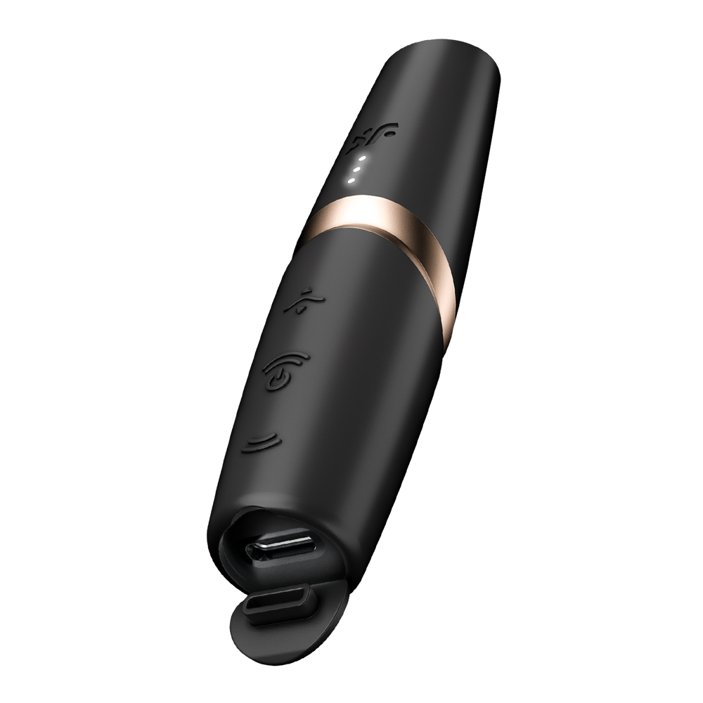 7: Satisfyer - Perfect Kiss - 3D Air Pulse Lippenstift Vibrator - Schwarz