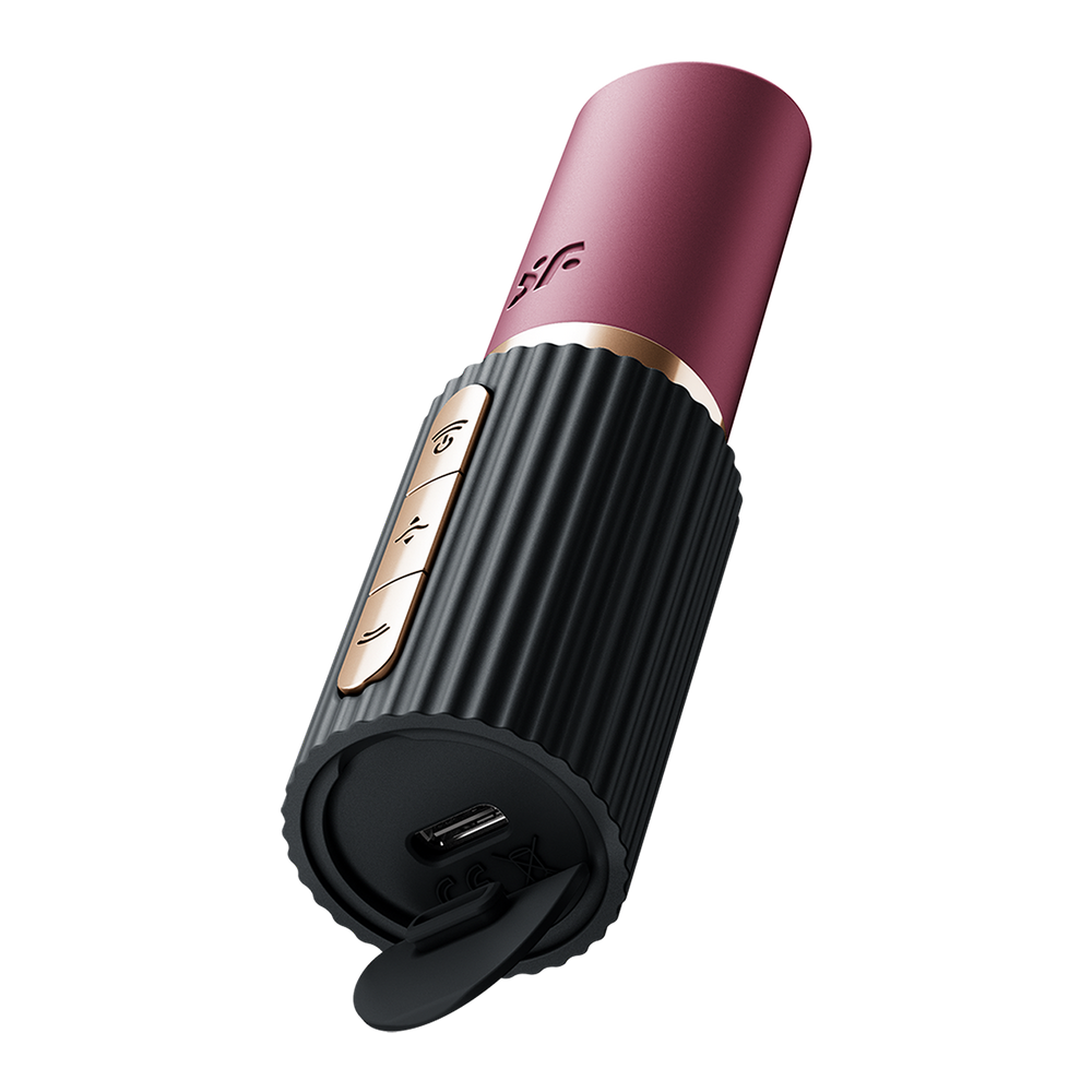 9: Satisfyer - Deep Kiss - 3D Air Pulse Lippenstift Vibrator - Schwarz