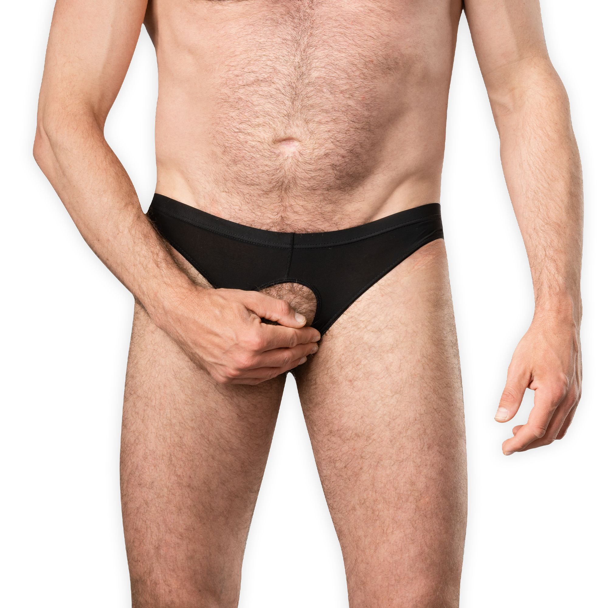 Amorable by Rimba – Slip mit offenem Schritt – Einheitsgröße – Schwarz