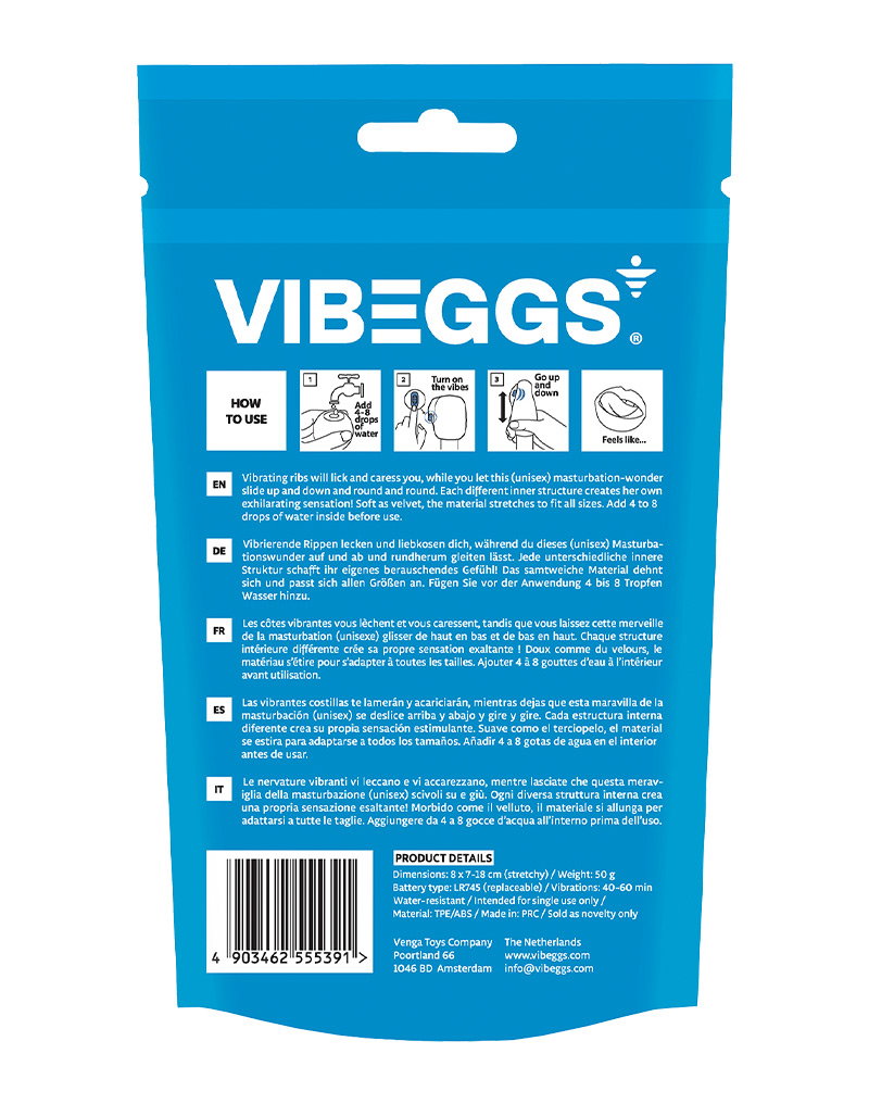 4: VIBEGGS - Candy Curves - Vibrierende Masturbationshülle - Weiß